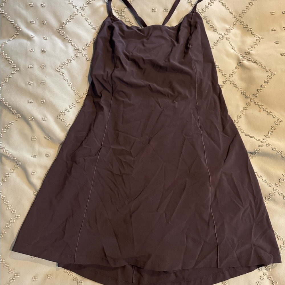 Aerie Dark Brown Slip Dress